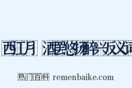 西江月·酒罢悠扬醉兴反义词是什么意思的图片